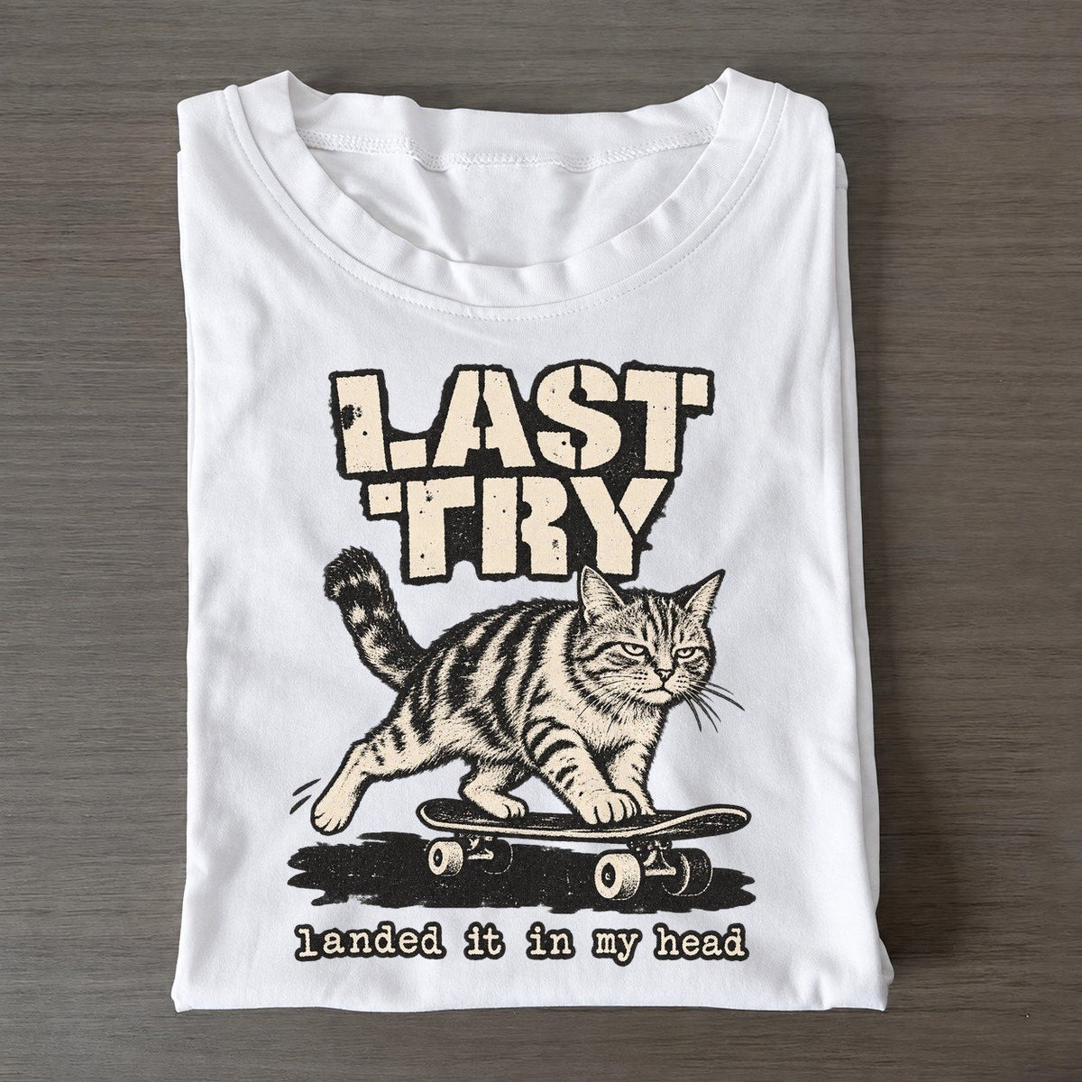 Skate Cat Alley Cat Records Classic T-shirt – White