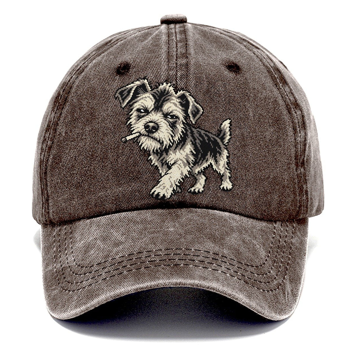 Scruffy Dog with Cigarette Classic Cap – Brown