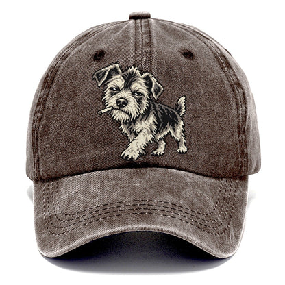 Scruffy Dog with Cigarette Classic Cap – Brown