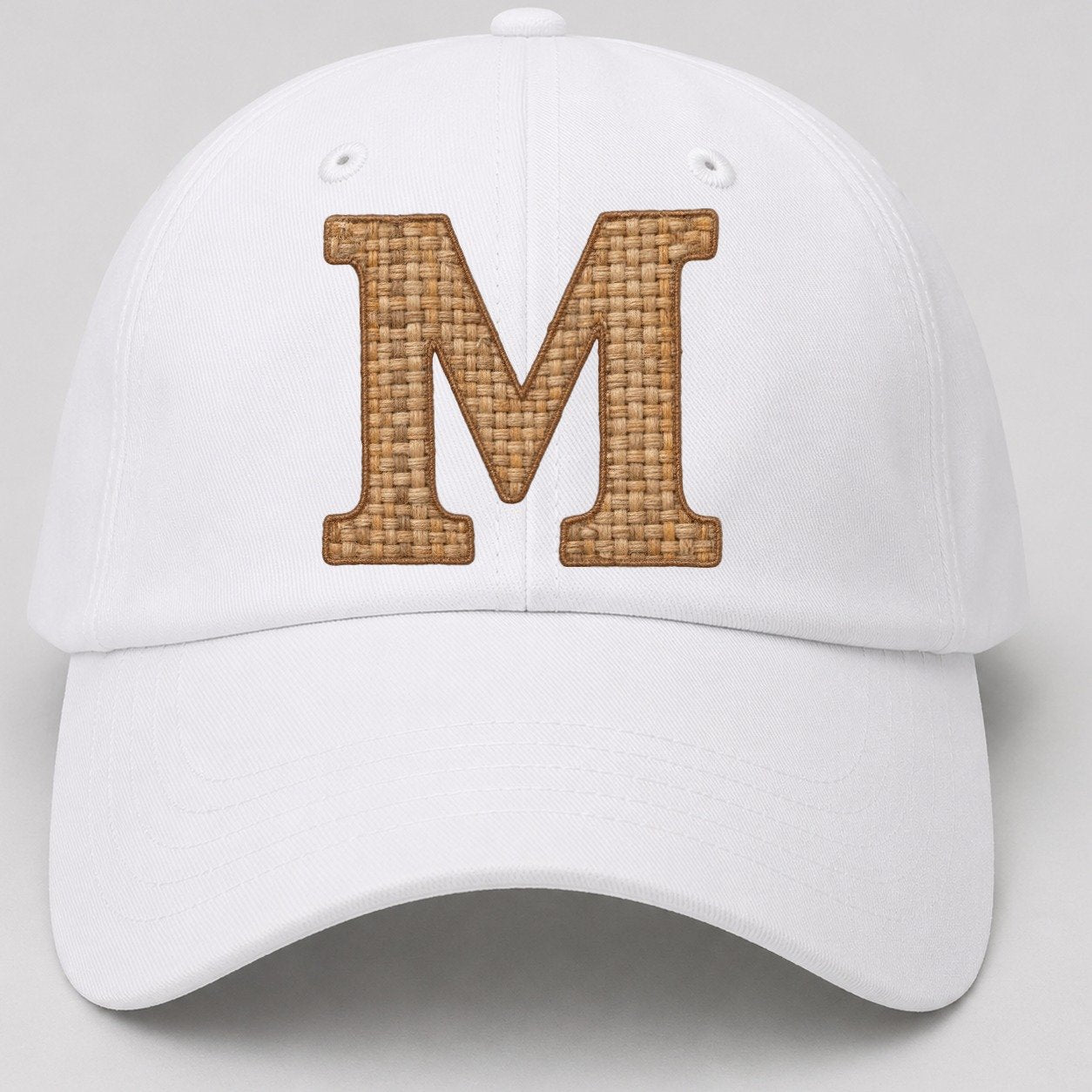Woven Tweed M Monogram Baseball Cap – White