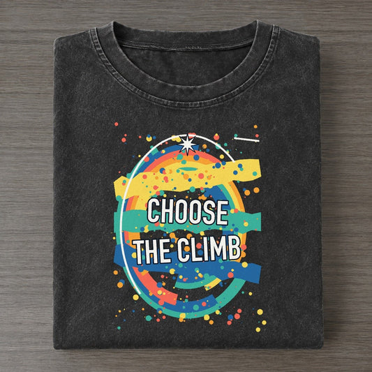 Choose The Climb Colorburst Uplift Vintage T-shirt – Black