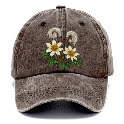Northwest Territories Mountain Avens Canada Cultural Icons Classic Cap – Brown