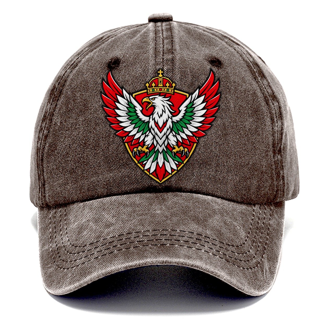 Hungary Minimal Emblem Country Logos Classic Cap – Brown