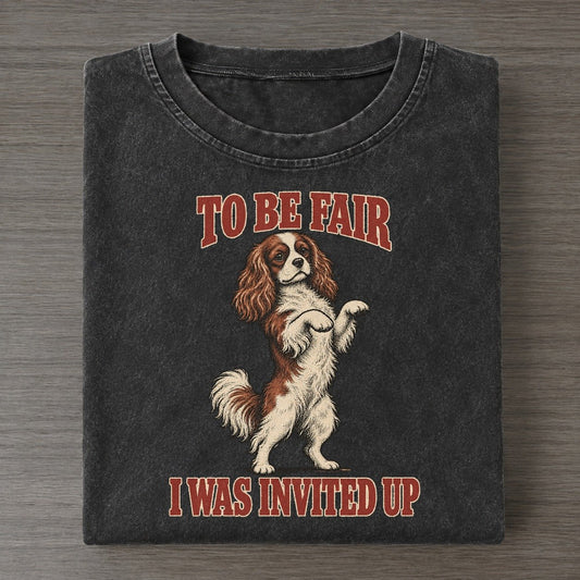 Cavalier King Charles Spaniel Dog Declarations Vintage T-shirt – Black