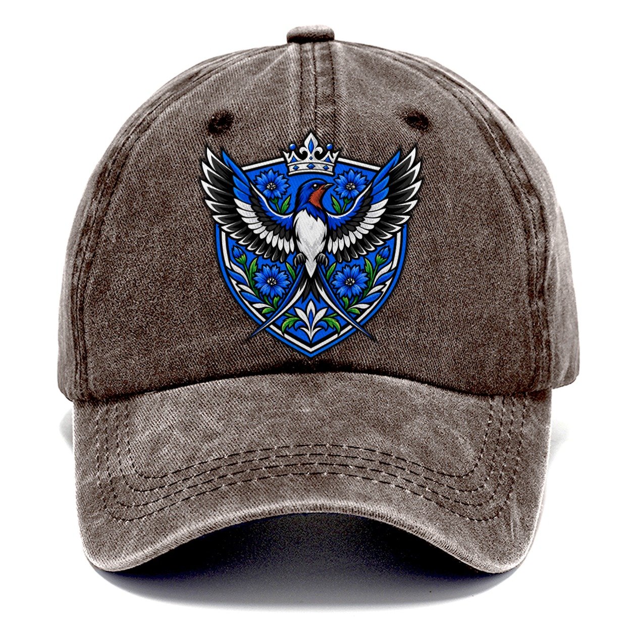 Estonia Heraldic Crest Country Logos Classic Cap – Brown