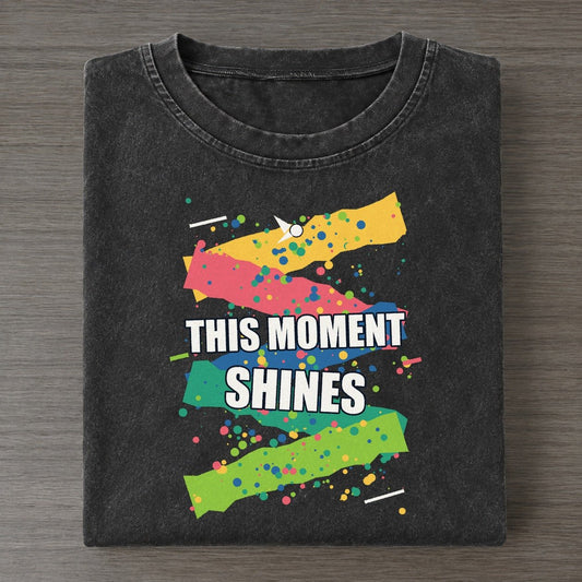 This Moment Shines Colorburst Uplift Vintage T-shirt – Black