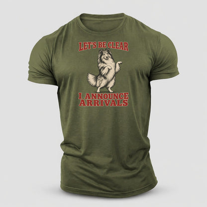 Shetland Sheepdog Dog Declarations Cotton T-Shirt – Army Green
