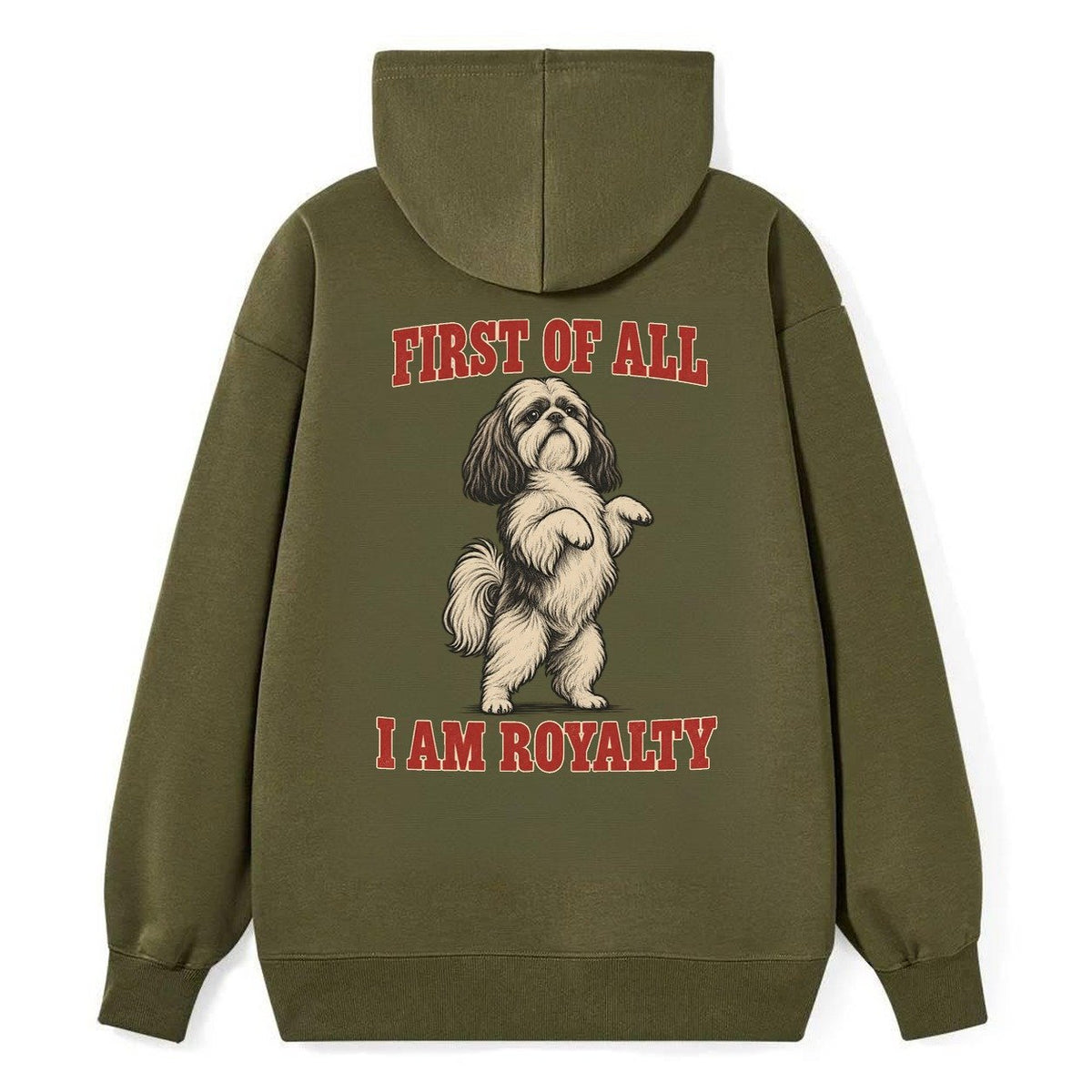 Shih Tzu Dog Declarations Classic Pullover Hoodie – Armygreen