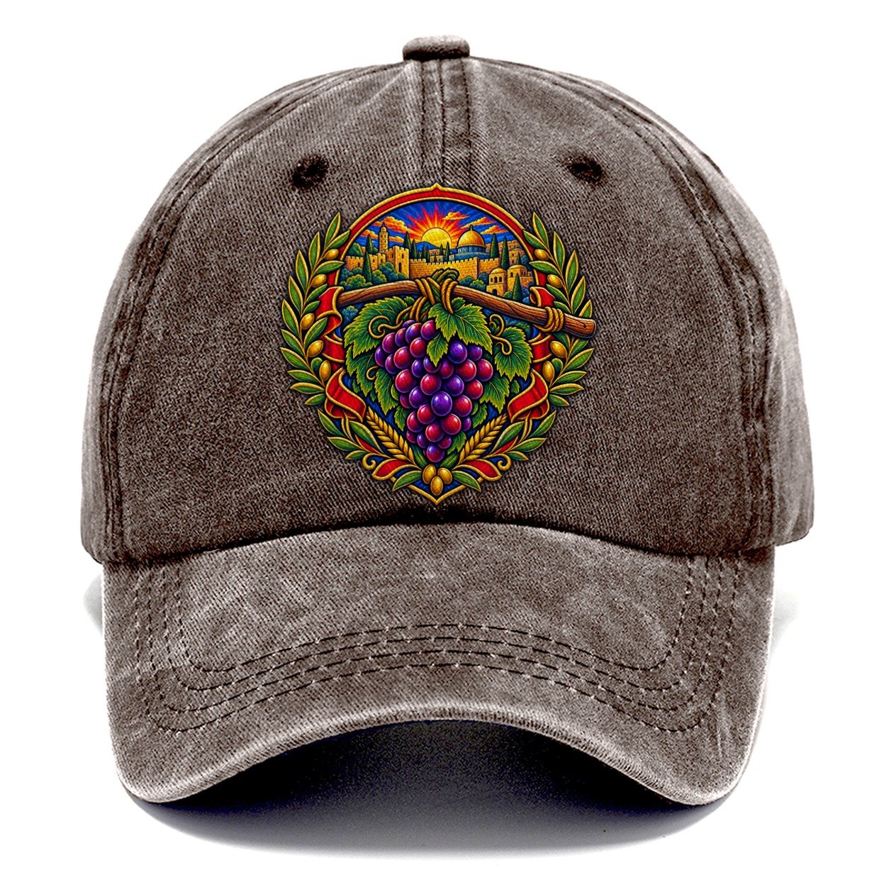Grape Cluster Of The Spies Jerusalem Classic Cap – Brown