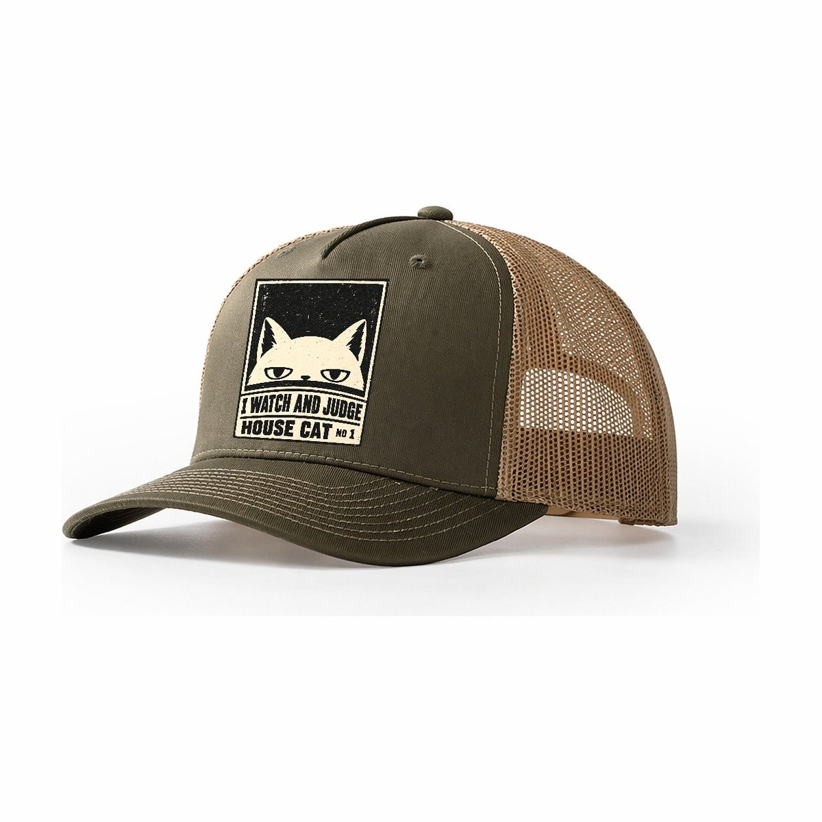 I Watch And Judge Neko Says No Trucker Hat – Olive Khaki