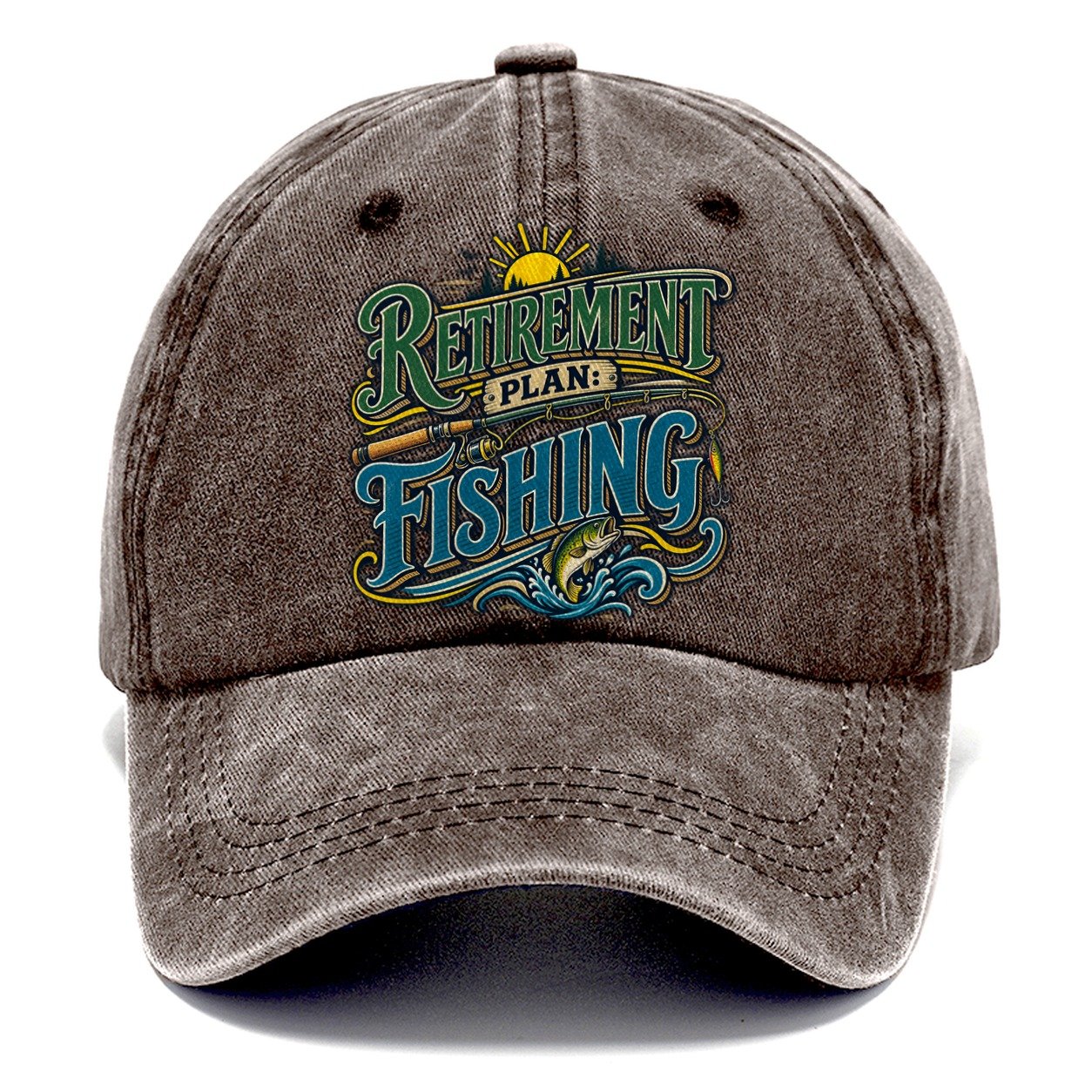 Retirement Plan Fishing Retired Living Classic Cap – Brown