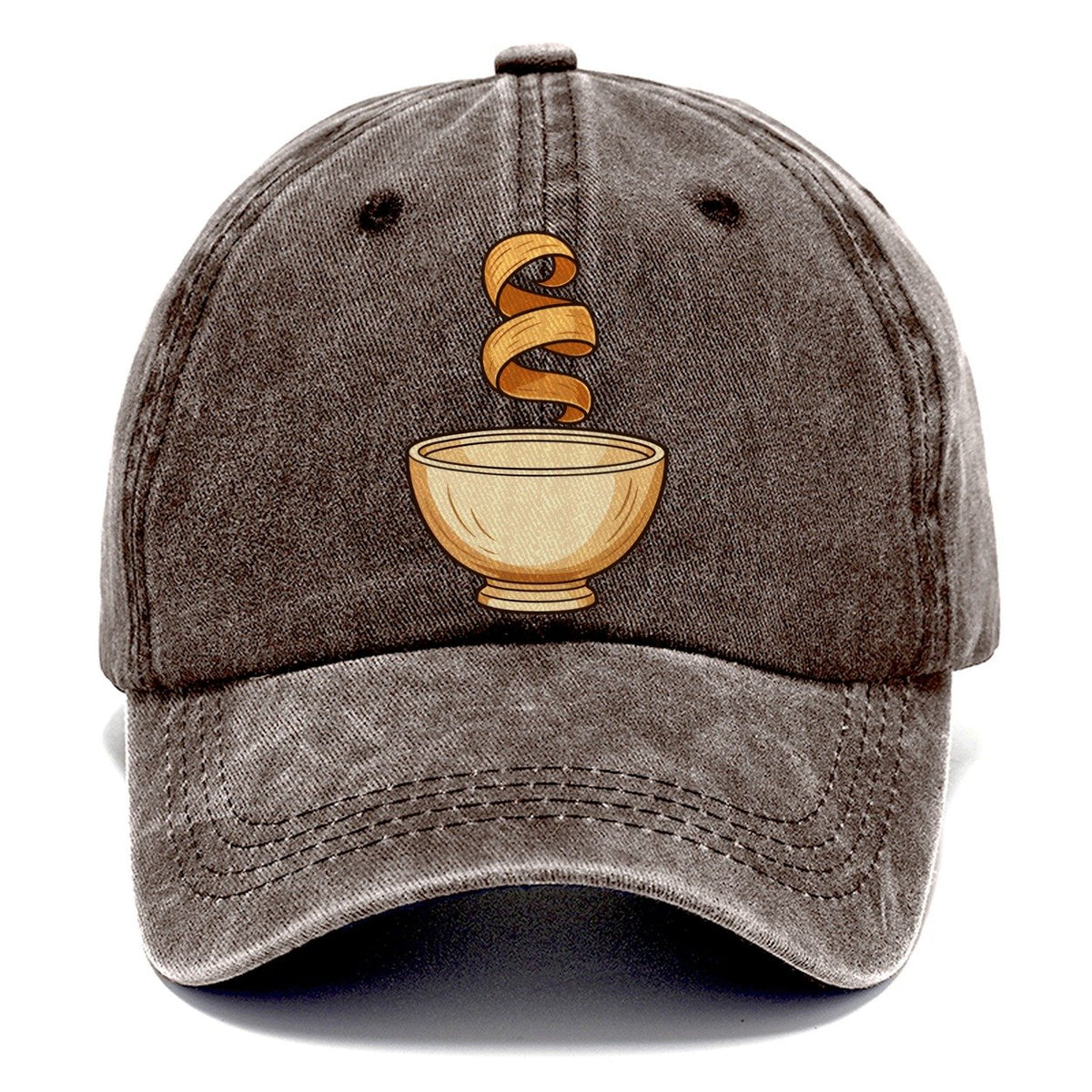 Lathe Bowl Silhouette Woodworking Classic Cap – Brown
