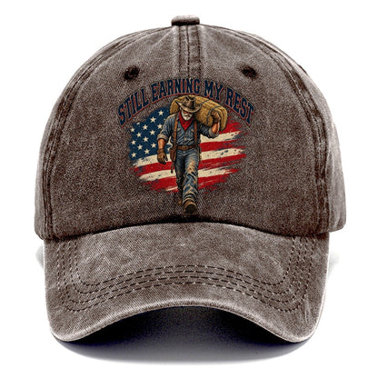 Still Earning My Rest Old Man Strong Classic Cap – Brown