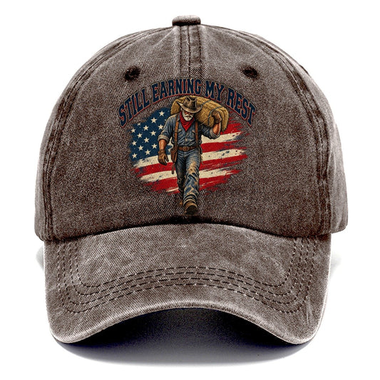 Still Earning My Rest Old Man Strong Classic Cap – Brown