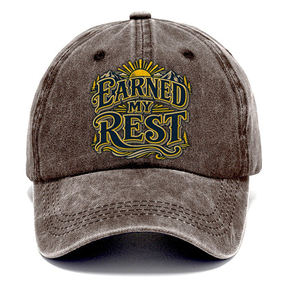 Earned My Rest Retired Living Classic Cap – Brown
