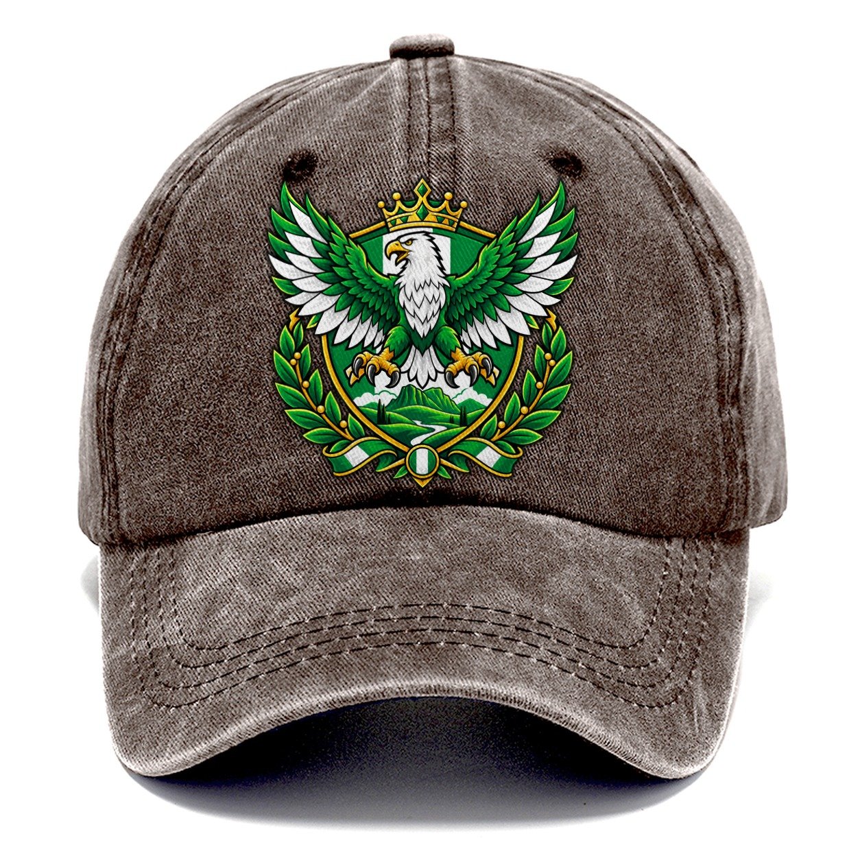 Nigeria Heraldic Crest Country Logos Classic Cap – Brown