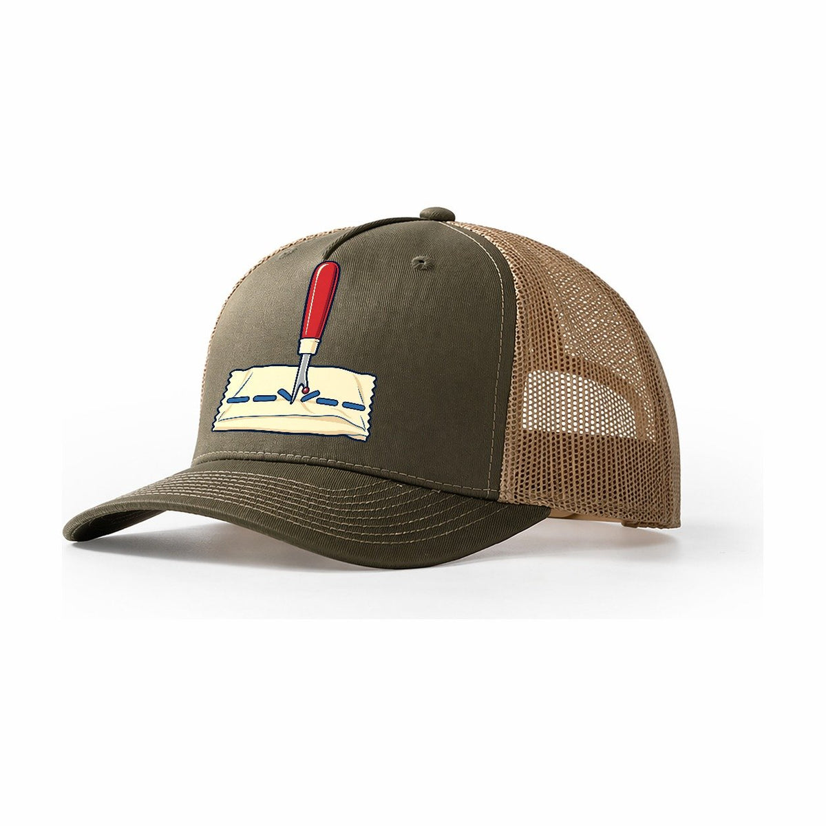 Seam Ripper Study Sewing And Quilting Trucker Hat – Olive Khaki