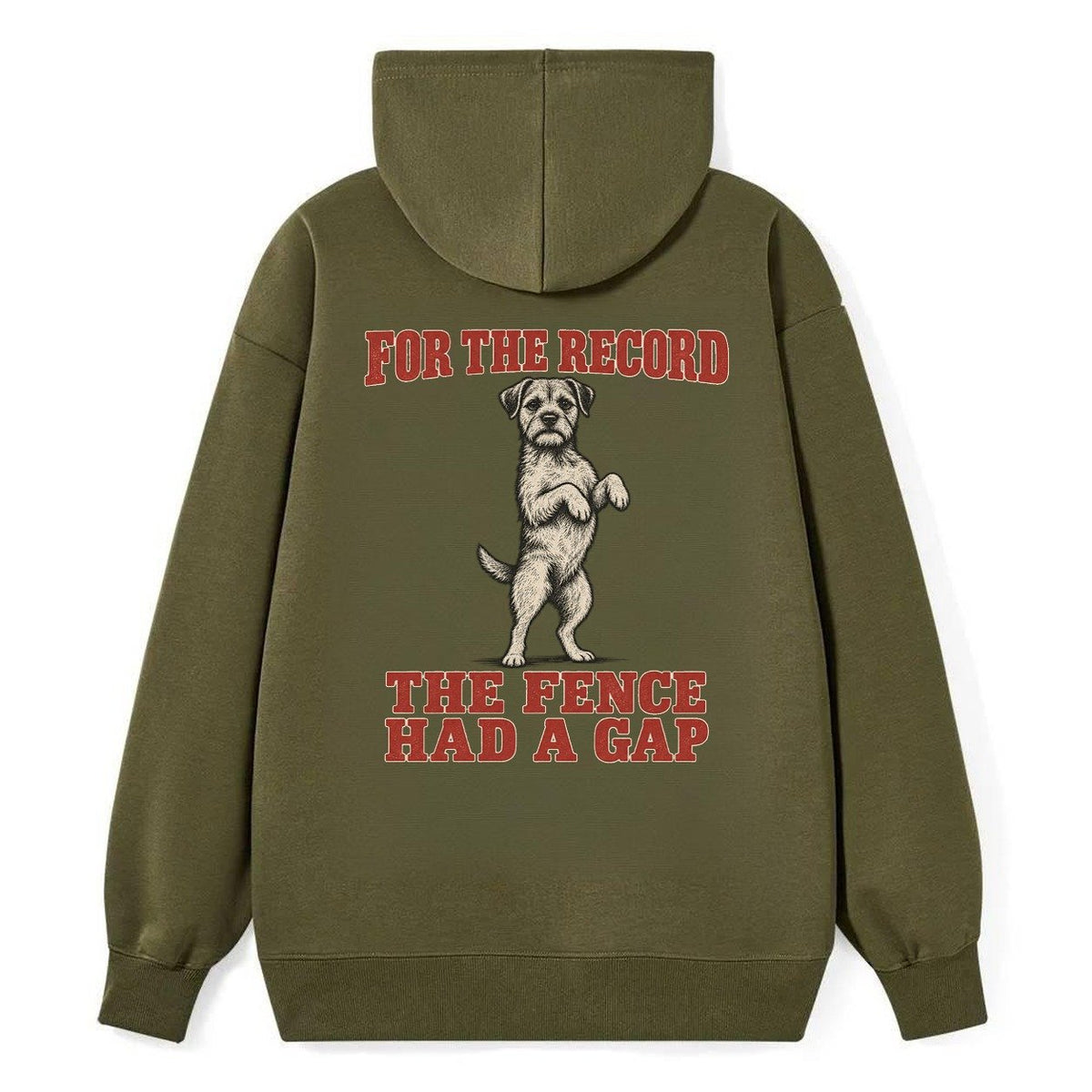 Border Terrier Dog Declarations Classic Pullover Hoodie – Armygreen