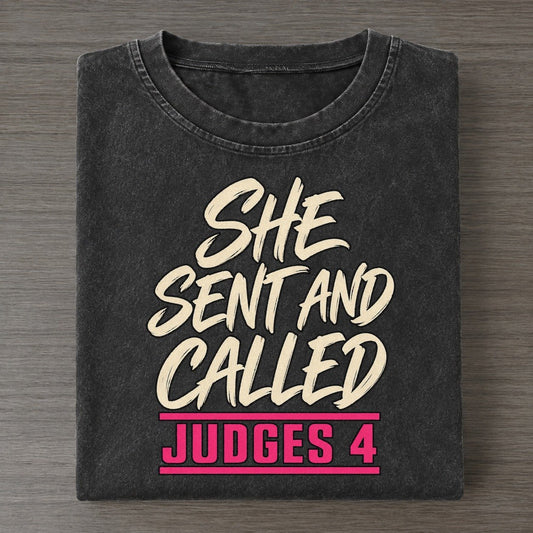 She Sent And Called Daughters Of Deborah Vintage T-shirt – Black