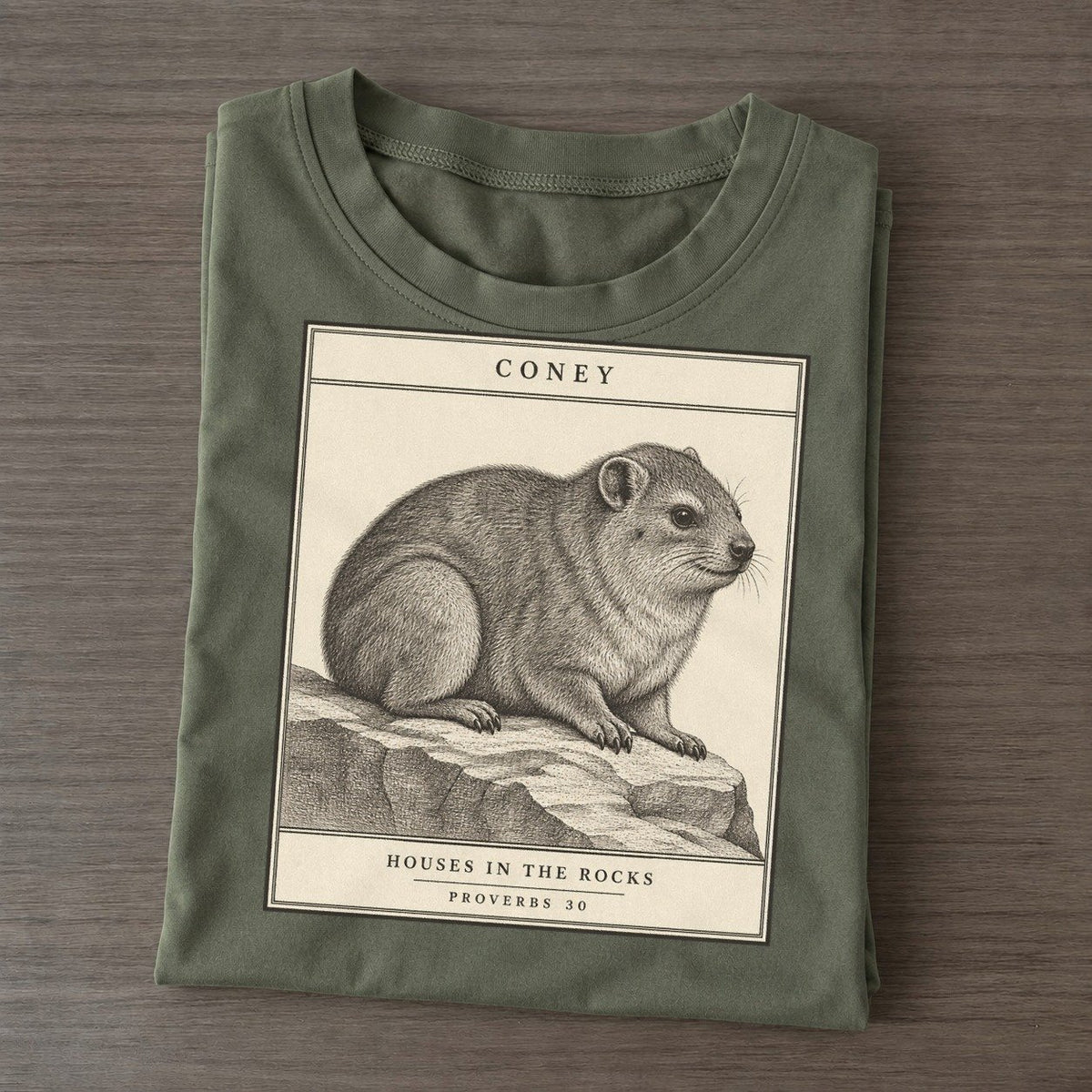 Coney Specimen Plate Creature Canticle Classic T-shirt – Army Green