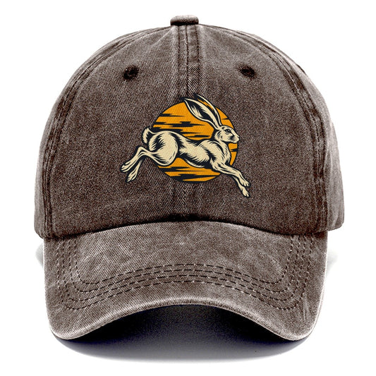 Desert Hare Sunset Shadow Sundown Familiars Classic Cap – Brown