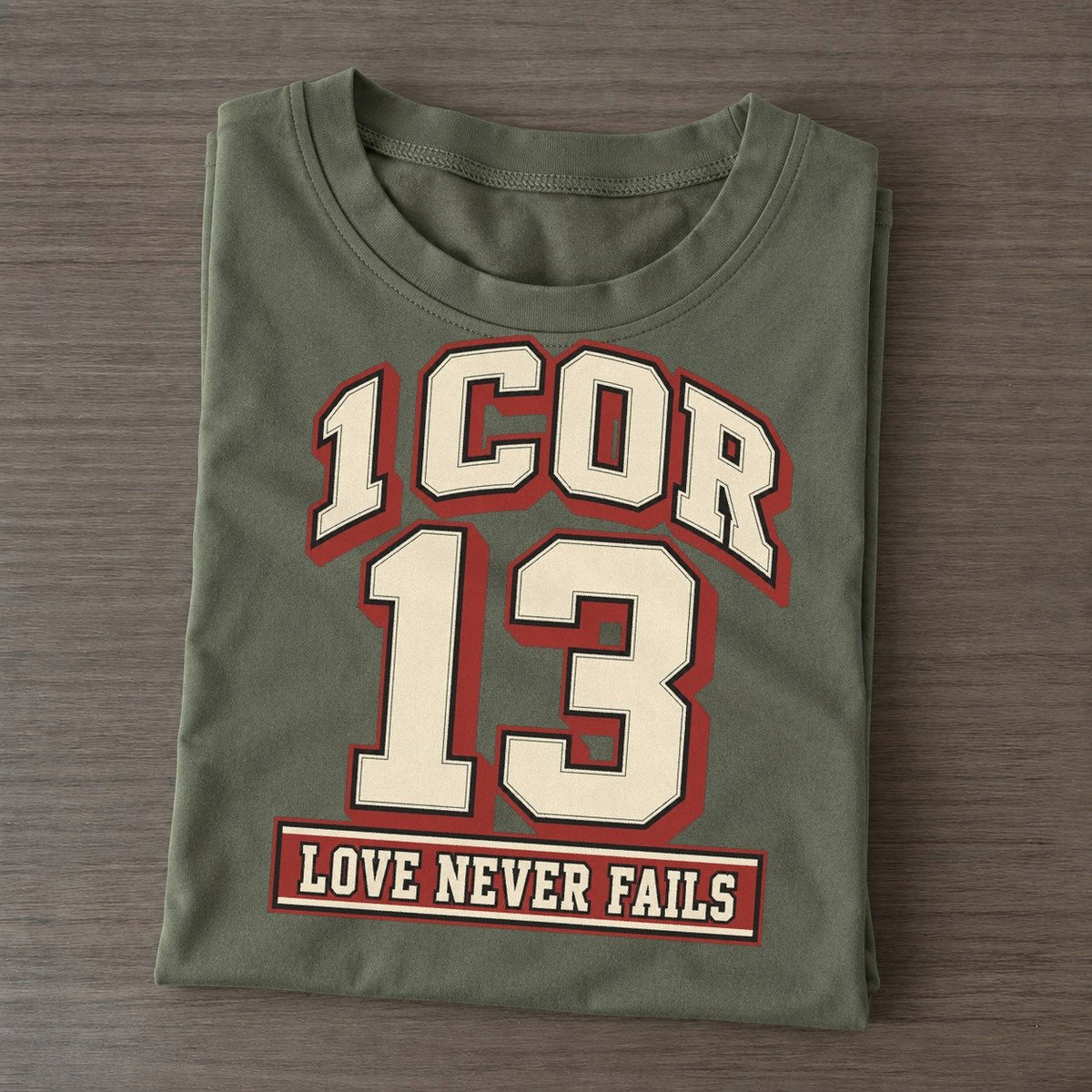 Corinthians 13 Varsity Chapel Varsity Classic T-shirt – Army Green