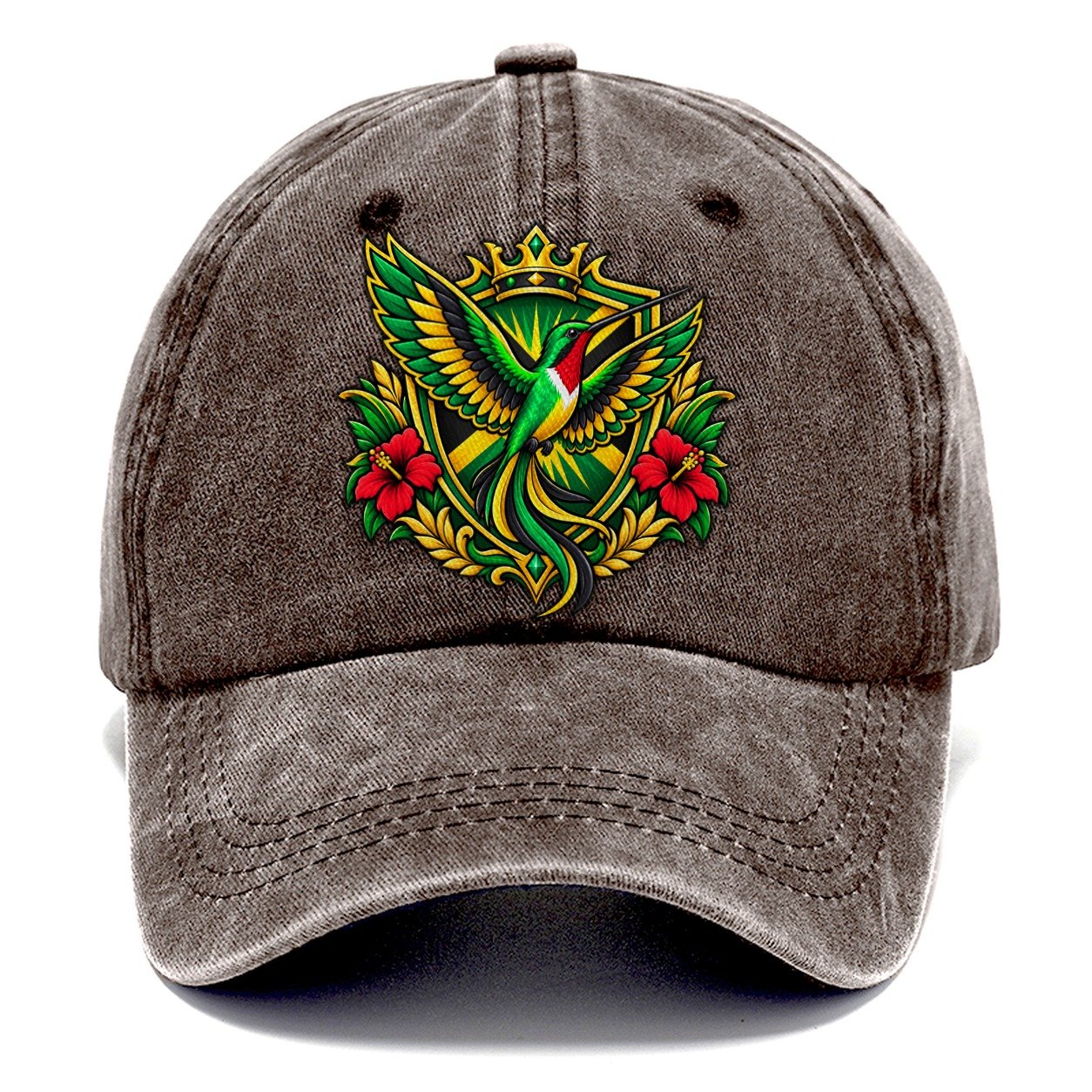 Jamaica Heraldic Crest Country Logos Classic Cap – Brown
