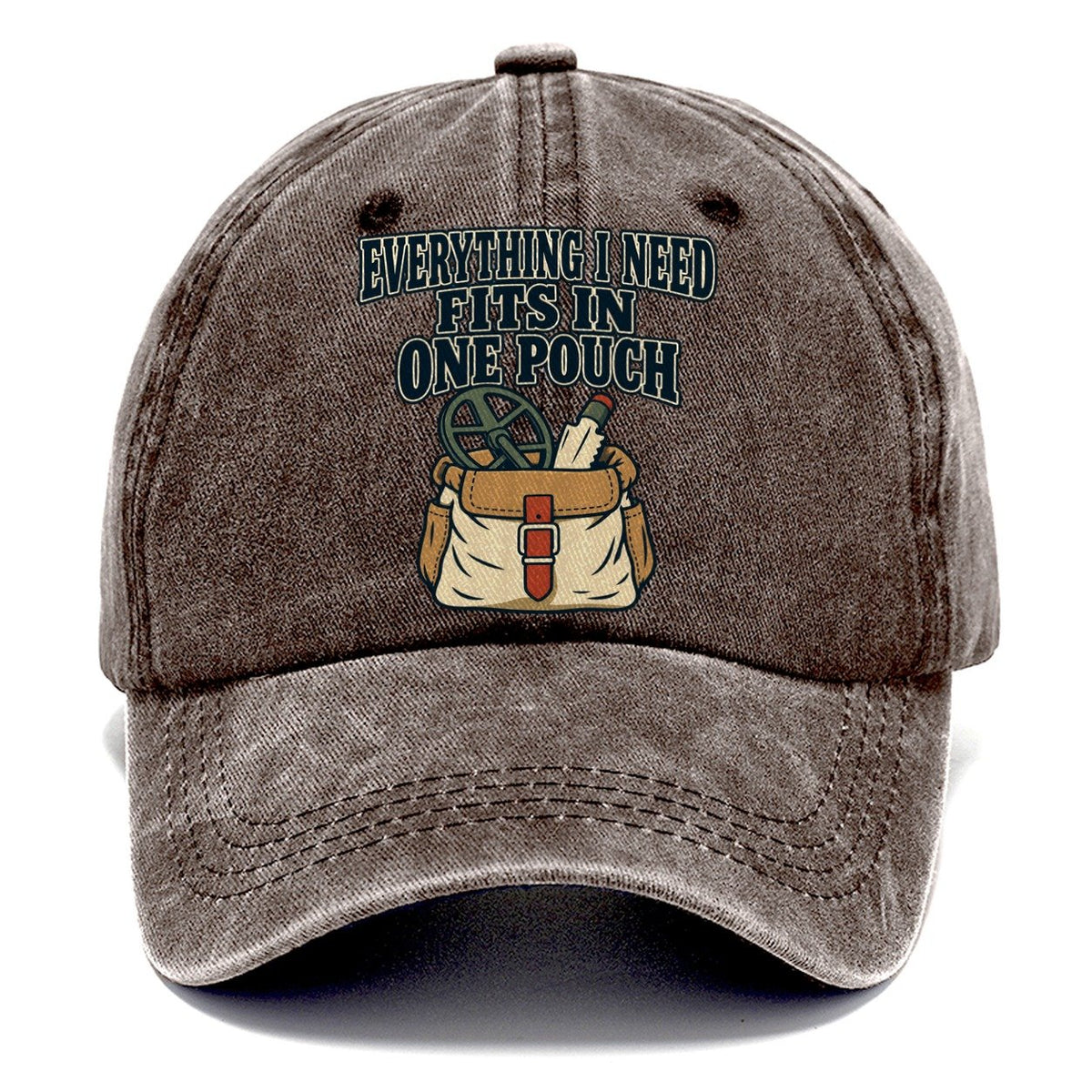 Everything In One Pouch Treasure Hunting Classic Cap – Brown