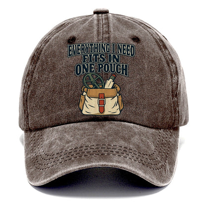 Everything In One Pouch Treasure Hunting Classic Cap – Brown