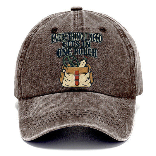 Everything In One Pouch Treasure Hunting Classic Cap – Brown