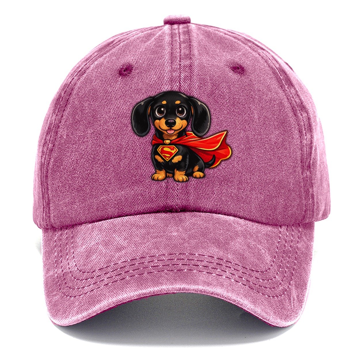 Dachshund Superhero Classic Cap – Dusty Rose