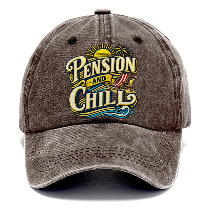 Pension And Chill Retired Living Classic Cap – Brown