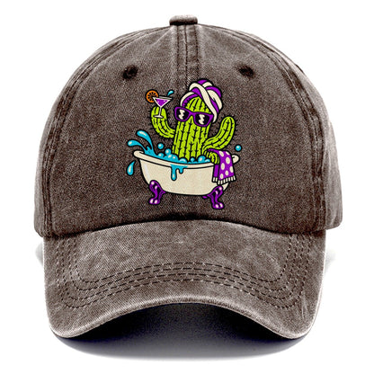 Cactus In A Bathtub Crazy Styles Classic Cap – Brown