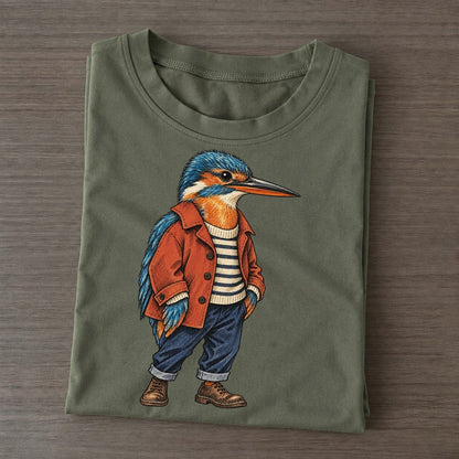 Kingfisher Wardrobe Portrait Wild Wardrobe Portraits Classic T-shirt – Army Green