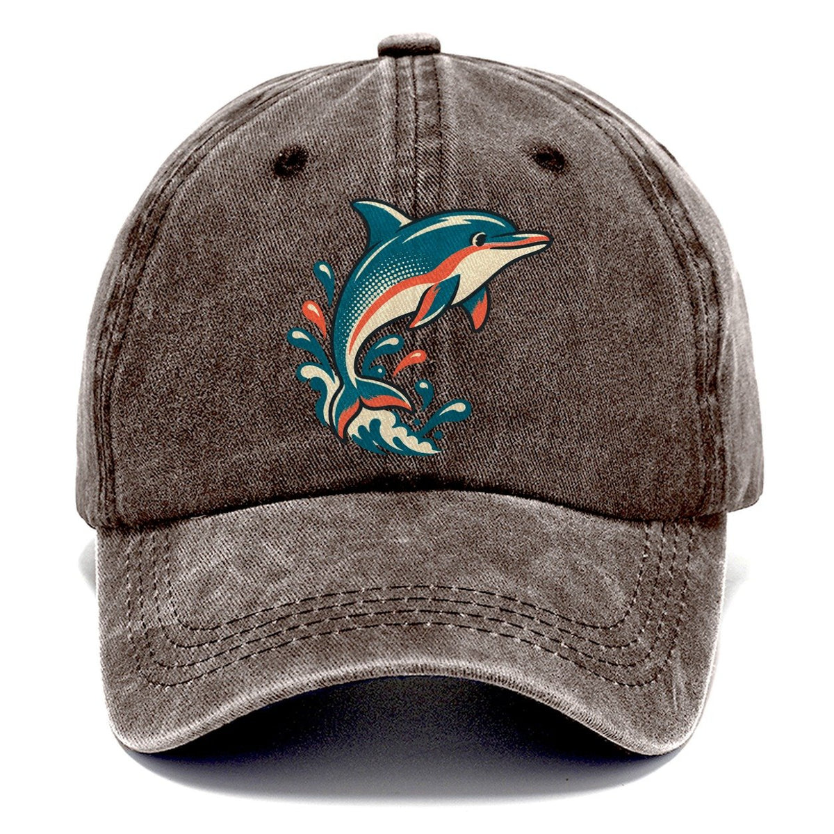 Dolphin Arc Classic Cap – Brown