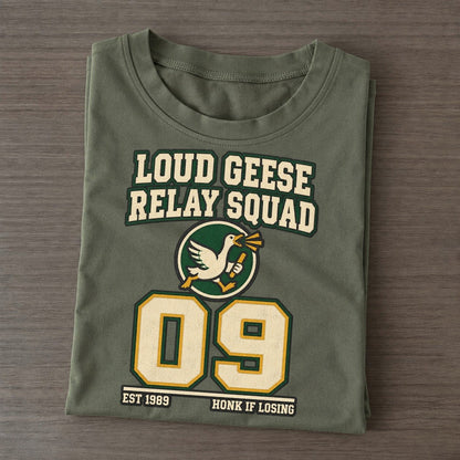 Goose Relay Sunday Nobodies Classic T-shirt – Army Green