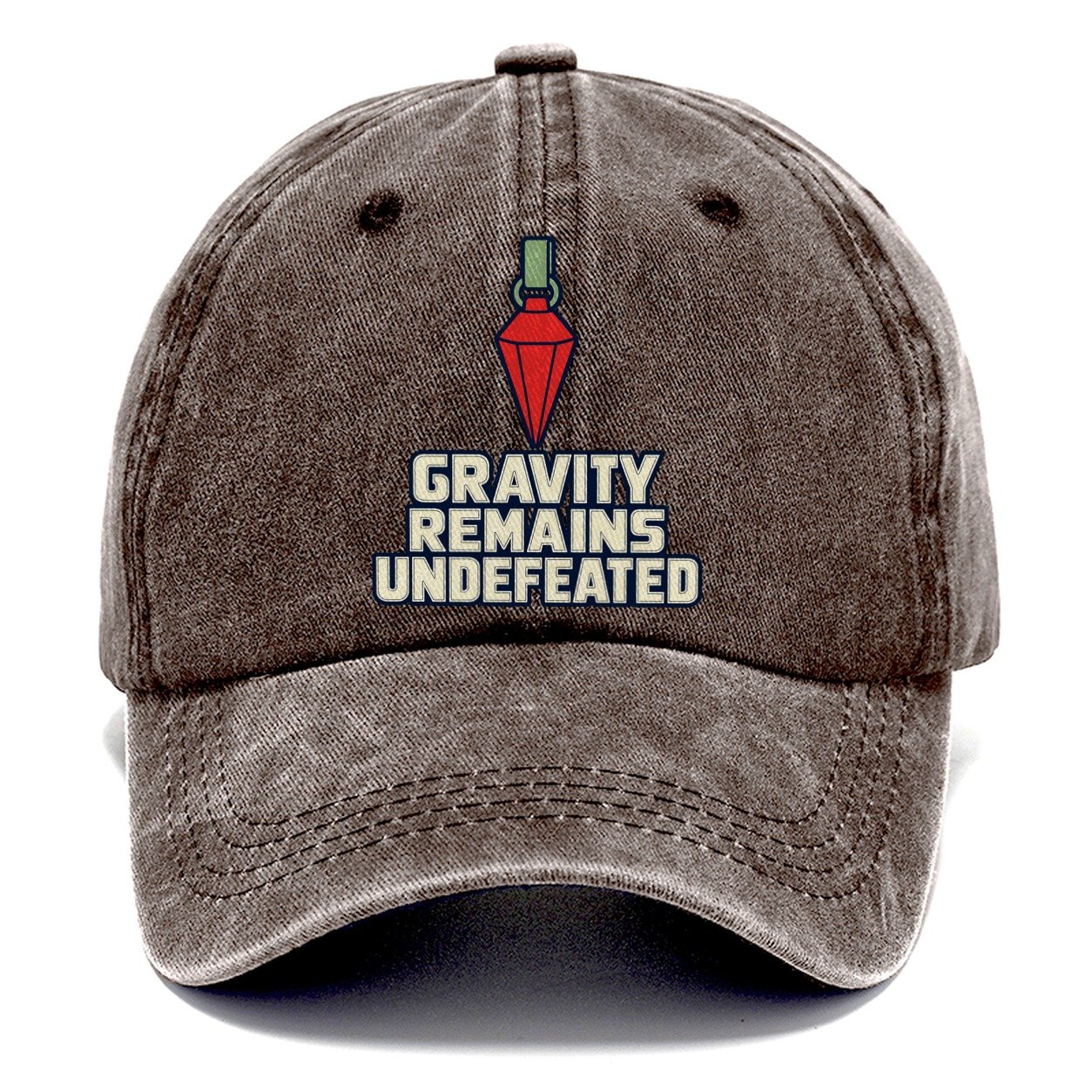Gravity Remains Undefeated Rock Climbing Classic Cap – Brown