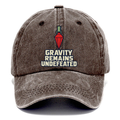 Gravity Remains Undefeated Rock Climbing Classic Cap – Brown