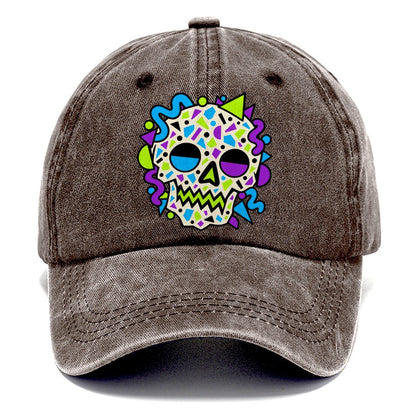 Confetti Skull Crazy Styles Classic Cap – Brown