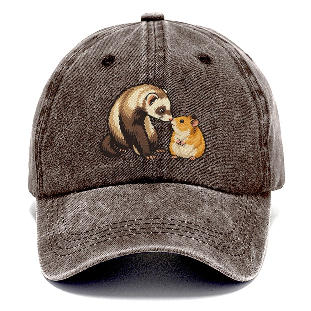 Ferret And Hamster Hello Small Pet Logos Classic Cap – Brown