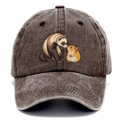 Ferret And Hamster Hello Small Pet Logos Classic Cap – Brown