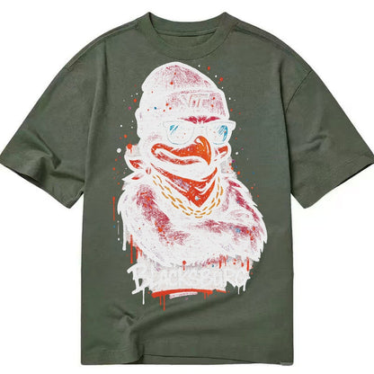 Blacksburg Hokiebird Wearing Virginia Tech Beanie With Vt Pa Classic T-shirt – Army Green