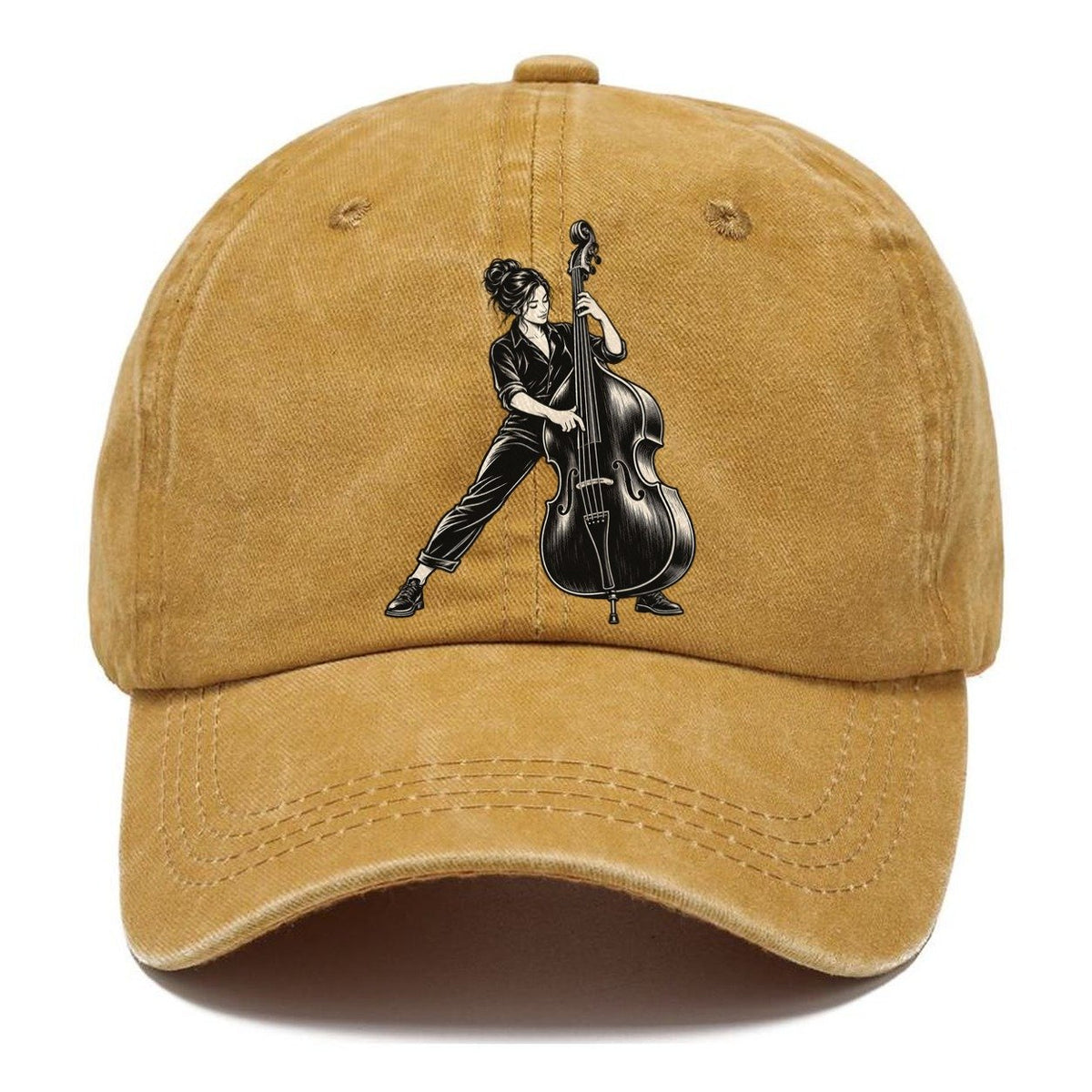 Double Bass Walking Line Global Music Ink Figures Classic Cap – Golden Harvest