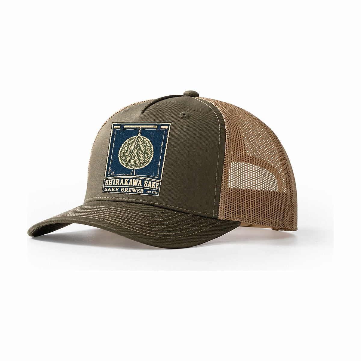 Shirakawa Sake Brewery Noren Trade Co Trucker Hat – Olive Khaki