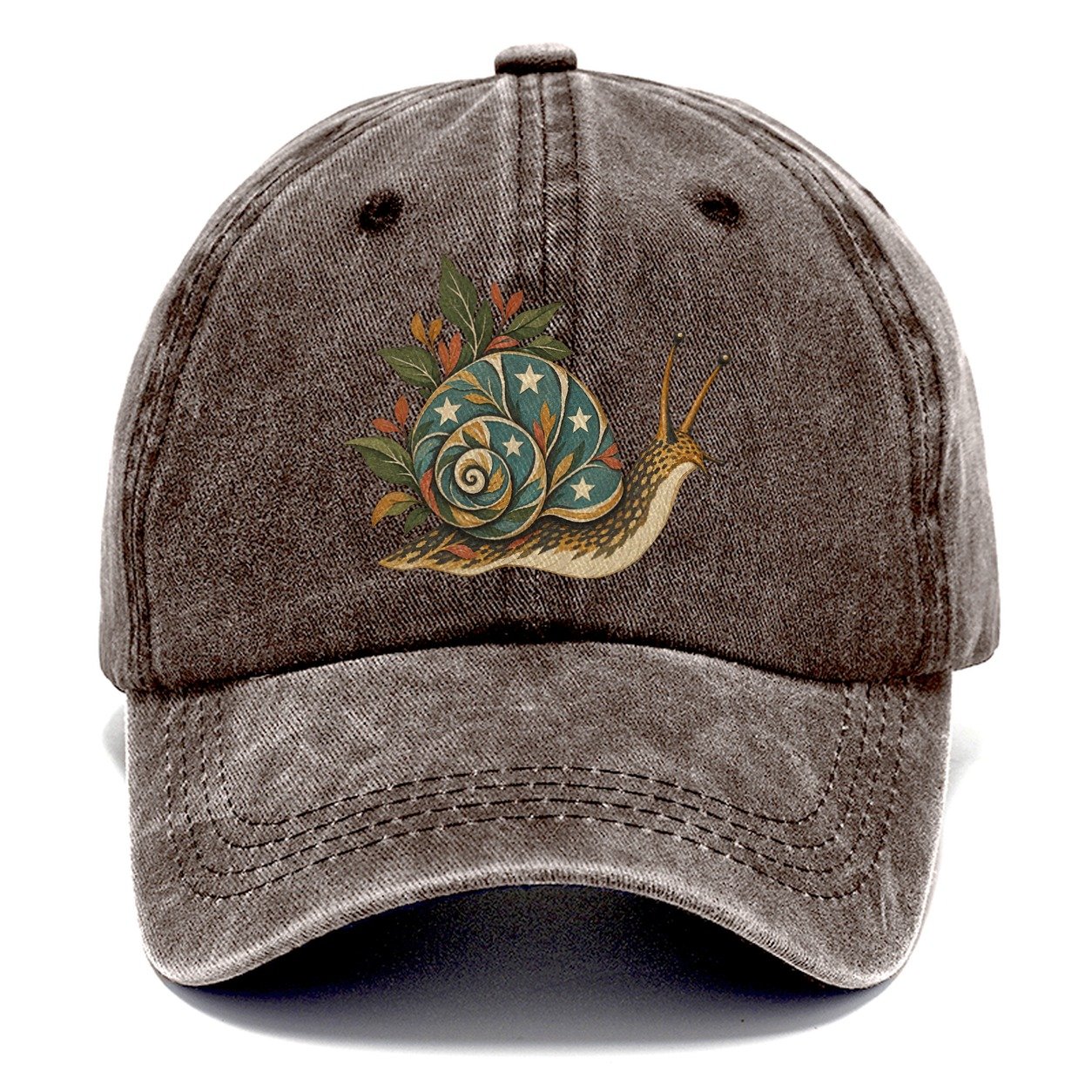 Snail Carrying Starlight Gentle Wild Classic Cap – Brown