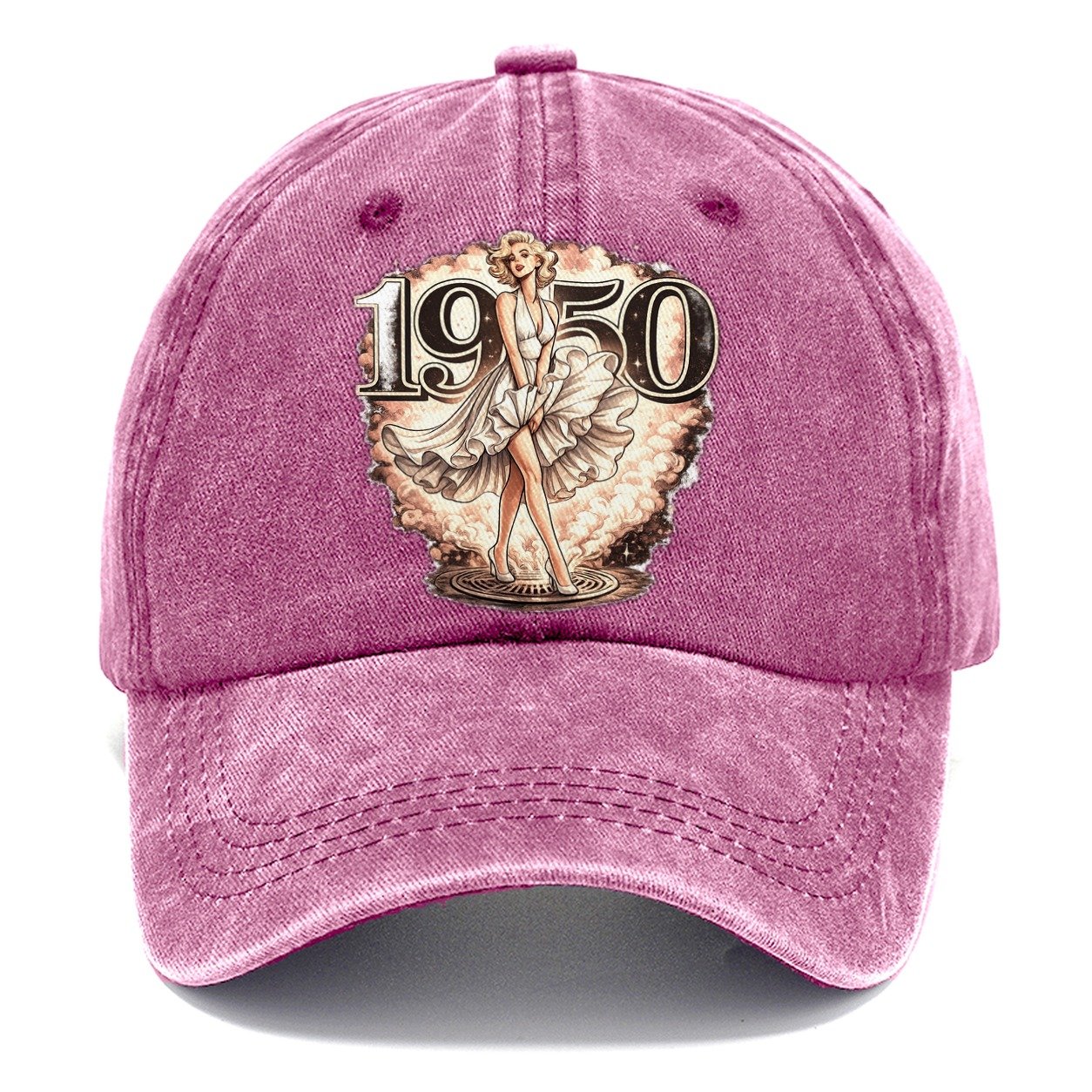 1950 Vintage Glam Classic Cap – Dusty Rose