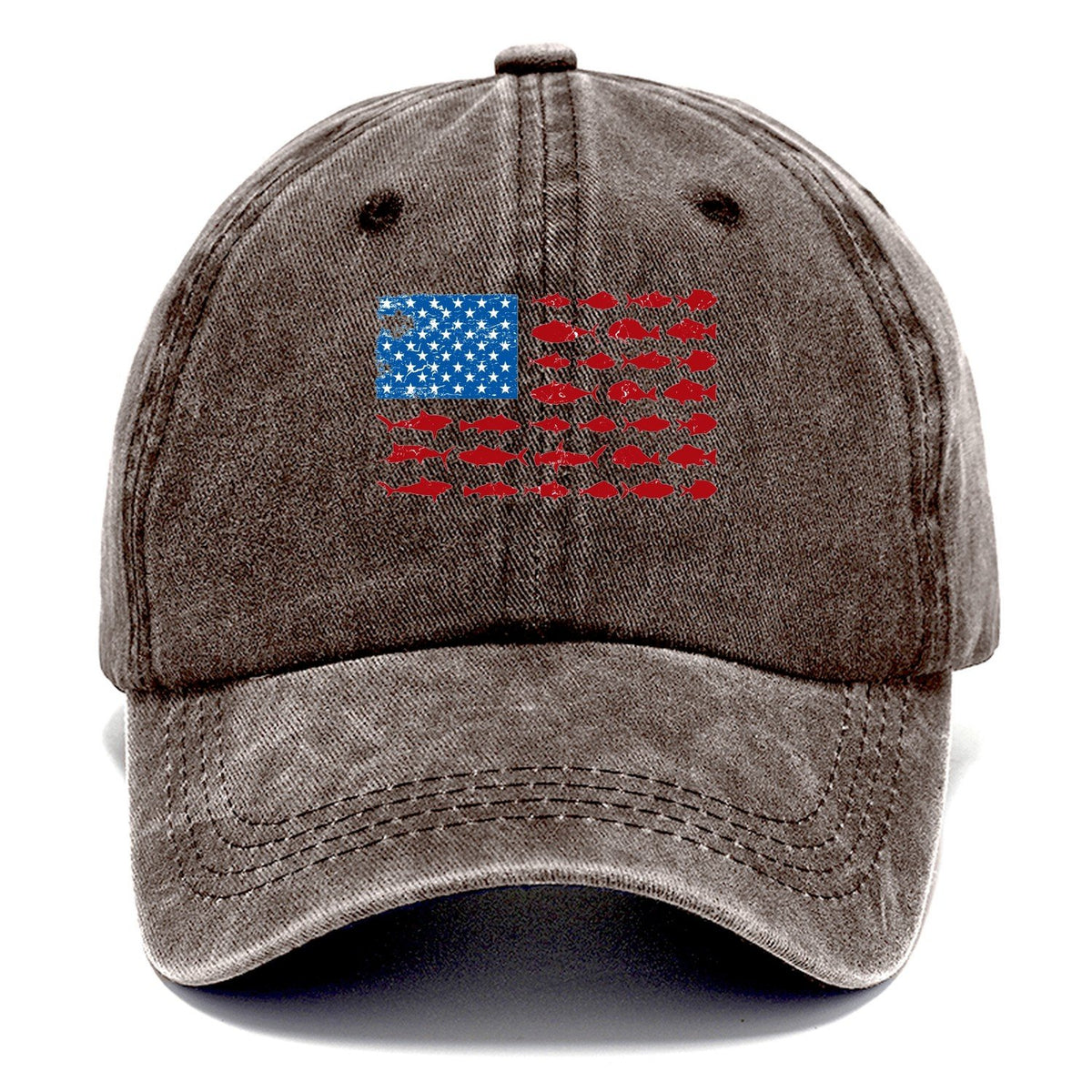 Fish Flag Logo Classic Cap – Brown
