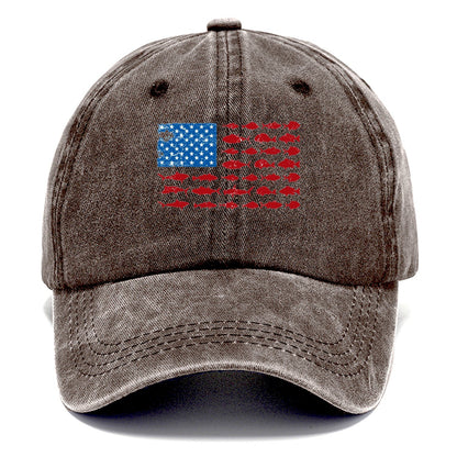 Fish Flag Logo Classic Cap – Brown