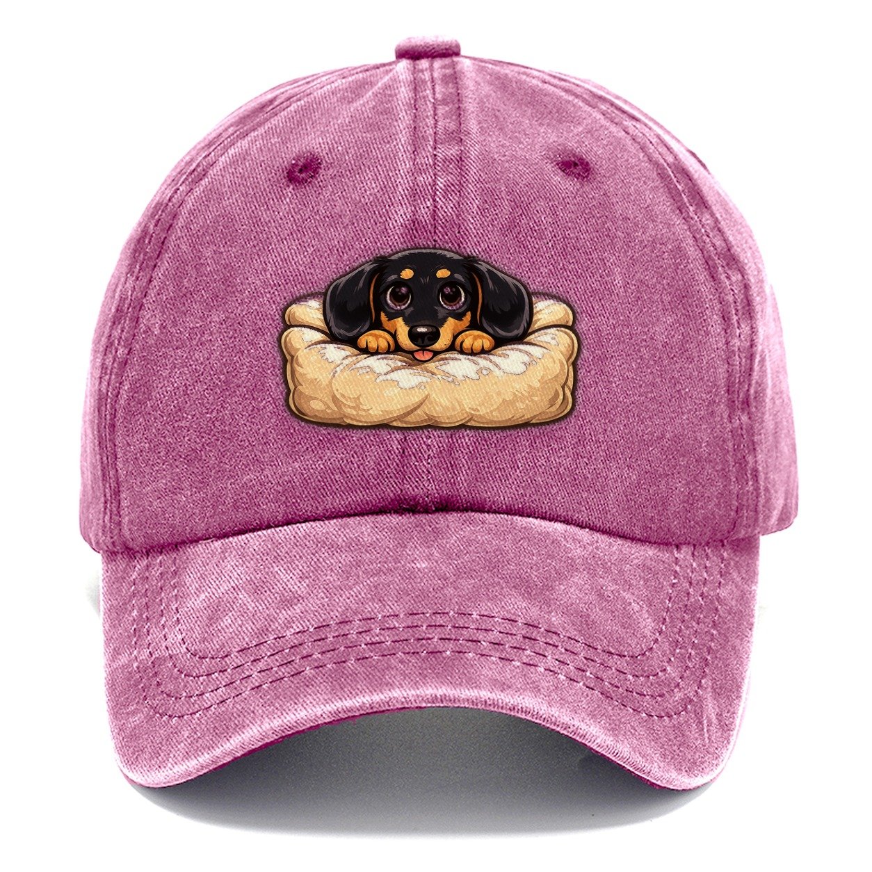 Dachshund Merged Couch Classic Cap – Dusty Rose
