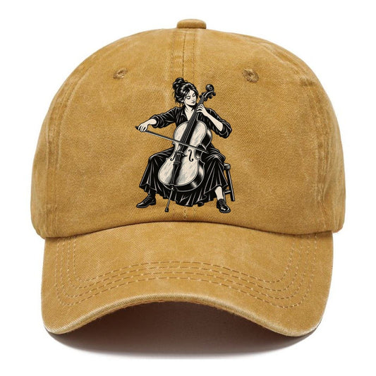 Cellist Low Bow Passage Global Music Ink Figures Classic Cap – Golden Harvest